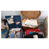 Sewing Baskets, Sewing Materials, Yarn Lot