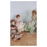 Danbury Mint Porcelain Lily Doll/2 Other Dolls