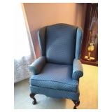 Queen Anne Style Wingback Upholstered Chair