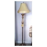 NeoClassical Gilded Floor Lamp w/Shade 62"