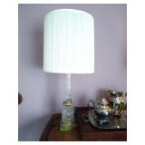 Crystal and metal Table Lamps (2) 32"h
