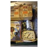 Clocks, Dremel Sharpening Tool, GE Steam Iron