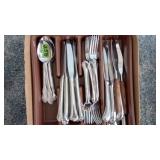 Flatware in Drawer Organizer