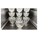Mixed Syles Clear Glass Sherbert / Ice Cream Bowls