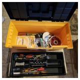 Yellow Tool Box w/Contents