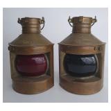 Starboard & Port Handheld Boat Lanterns Lot