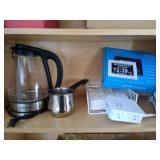 Electric Kettle & Powerstrip Lot