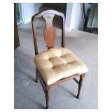 Caned Desk Chair w/Seat Pad
