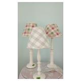 Small White Table Lamp & Two White Table Lamps