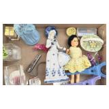 Mixed Ceramic Figurines, Laser Cut Prisms