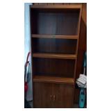 Bookcase w back 28.5" w x 12" d x 71"h