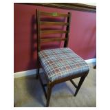 Small Mixed Woods Side Chair w Covered Seat