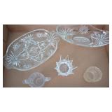 Clear Glass Platters Lot