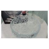 Clear Cut Crystal Glass Bowl, Glass Pitcher, Bowl