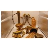 Mixed Brass Home Decor Items