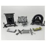 2 Cast Fireplaces by Phoenix, 1982 & Accessories