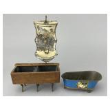 German Painted Tin Water Receptacle and Sink