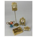 Birdcage, Silverware, Clock, Frame & Compote