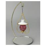 Brass & Glass Hanging Lamp, 1890-1915