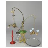 2 Chandeliers, Trumpet Shade, Banquet Table Lamp