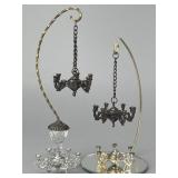 4 Metal Candelabra, Shackman, w Boxes