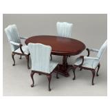 Oval Dining Table w/ Bespaq Upholstered Chairs
