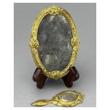 Erhard & Sohne Oval Mirror and Hand Mirror