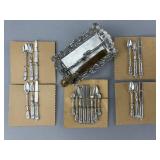 German Soft Metal Silverware Tray & Silverware