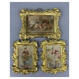 Set of 3 Erhard & Sohne Prints in Ormolu Frames