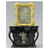 French Aesthetic Console and Gilt Mirror,