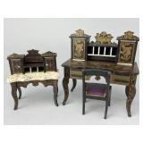 2 Biedermeier Writing Tables & Chair