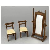 Barbara Hoffman Chairs, Handmade Pier MIrror