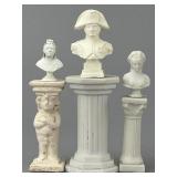 3 Pillar Stands and Busts
