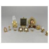 German Ormolu Frames, Candlesticks and Photos