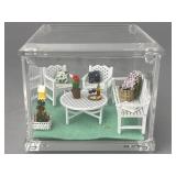1/2" Scale Wood Patio Set and Accessories