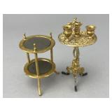 2 Tier Shelf, Soft Metal Smoking Stand