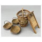 Laundry Supplies and 3 Baskets