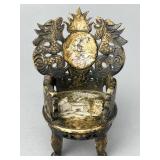 Hand Carved Indonesian Chair, 5 1/4"