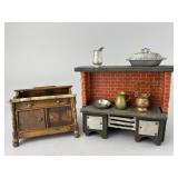 19th C. German Stove and Buffet