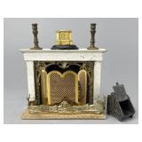 Ormolu Fireplace in 1/2" Scale w/ Accessories