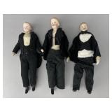 3 Male Dolls in Tuxedos