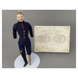 German Military Doll 7 1/4"