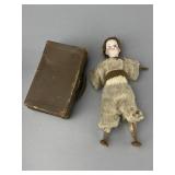 Wooden Doll W/ Porcelain Head ca.1890
