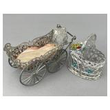 German Soft Metal Buggy & Picnic Basket