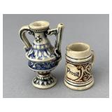 2 Pc. Of Westerwald Stoneware Miniatures