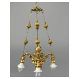 Erhard & Sohne Vintage Ormolu 4 Light Chandelier