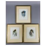 Three Framed A. Fox Halftone Prints
