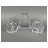 Nybro Sweden Glass Golf-Themed Sculptures