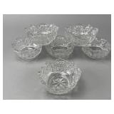 Six Pressed Glass Bowls