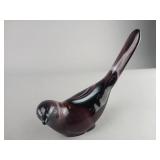 Fenton Art Glass Amethyst Slag Glass Bird Figurine
